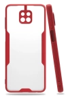 BFS  Xiaomi Redmi Note 9S Kılıf Platin Silikon - Kırmızı