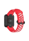 BFS  Xiaomi Redmi Watch 2 Spor Delikli Kordon - Kırmızı-Beyaz