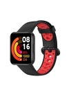 BFS  Xiaomi Redmi Watch 2 Spor Delikli Kordon - Siyah-Kırmızı