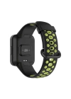 BFS  Xiaomi Redmi Watch 2 Spor Delikli Kordon - Siyah-Yeşil