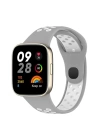 BFS  Xiaomi Redmi Watch 3 Spor Delikli Kordon - Gri-Beyaz
