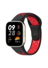 BFS  Xiaomi Redmi Watch 3 Spor Delikli Kordon - Siyah-Kırmızı