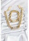 BFS Xuping Gurmet Gold Renk Kolye ve Bileklik Seti