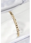 BFS Xuping Pirinç Klasik Ezme Zincir Model Gold Renk Kadın Bileklik