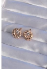 BFS XUPİNG Rose Renk Oval Zirkon Taşlı Burgu Model Küpe