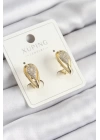 BFS Xuping Zirkon Taşlı Damla Model Gold Renk Kadın Küpe