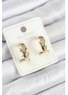 BFS Xuping Zirkon Taşlı Halka Model Gold Renk Kadın Küpe