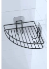 BFS  Yapışkanlı Banyo Köşeliği Kancalı Köşe Rafı Duş Şampuanlık Duvar Düzenleyici Organizer Raf