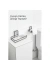 BFS Yapışkanlı Tuvalet Kağıdı Tutucu – Siyah Metal 14 x 7,5 cm