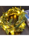 BFS  Yapraklı Dekorlu3 Metre Peri Led Pilli Işık Yılbaşı Aydınlatma