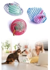 BFS  Yaylı Metal Fareli Kafes Kedi Oyun Topu Sıçrayan Spiral Kedi Topu