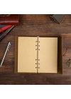 BFS Yeşil Deri Kapaklı Yaprak Desenli Defter