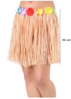 BFS   Yetişkin ve Çocuk Uyumlu Rengarenk Püsküllü Hawaii Luau Hula Etek 40 cm