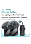 BFS Yüksek Kalite Profesyonel 3 In 1 Kablosuz Taşınabilir Yaka Mikrofonu Tüylü