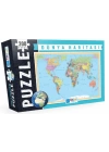 Blue Focus Dünya Haritası - Puzzle 200 Parça