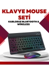 Bluetooth 5.3 Destekli Şarjlı Taşınabilir Klavye + Mouse Kombinasyonu
