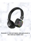 Bluetooth 5.3 Rainbow Işıklı Kulak Üstü Kablosuz Kulaklık