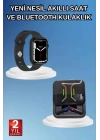 Bluetooth Bağlantılı Kablosuz Kulaklık ve Yeni Nesil Akıllı Saat 5.0 Bluetooth