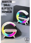Bluetooth Hoparlör 15W Kablosuz Hızlı Şarj LED Gece Lambası