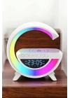 Bluetooth Hoparlör 15W Kablosuz Hızlı Şarj LED Gece Lambası