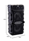 Bluetooth Hoparlör Çift Mikrofonlu Güçlü Ses Kaliteli Kesintisiz Kablosuz