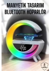 Bluetooth Hoparlör Dijital Göstergeli Wireless Şarj RGB Işıklı