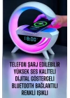 Bluetooth Hoparlör Dijital Göstergeli Wireless Şarj RGB Işıklı