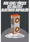 Bluetooth Hoparlör Şeffaf Mecha RGB Işıklı Çift Hoparlör 5.0 Bluetooth
