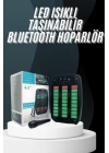 Bluetooth Hoparlör Taşınabilir Şarjlı Işıklı Büyük Boy Yüksek Ses Kaliteli