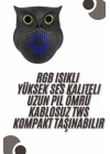 Bluetooth Hoparlör TWS Kablosuz RGB Işıklı Dekoratif Taşınabilir Baykuş