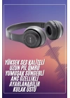 Bluetooth Kablosuz Kulaklık Siyah Wireless 5.0 Kulak Üstü Uzun Pil Ömrü