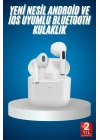 Bluetooth Kulaklık Beyaz Çağrı Cevaplama Dokunmatik Kontrol Kablosuz