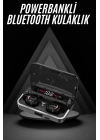 Bluetooth Kulaklık Dijital Şarj Göstergeli Powerbankli Bass Özellikli Kablosuz Kulakiçi 5.1 Mikrofonlu