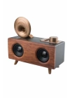 Bluetooth Nostalji Speaker Radyo Gramofon Ahşap Renk Vintage