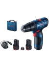 BOSCH GSB 120-LI Profesyonel 12 Volt 2,0 Ah Çift Akülü Darbeli Delme Vidalama