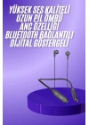 Boyun Bantlı Kablolu Yüksek Ses Kaliteli Bluetooth Kulaklık Uzun Pil Ömrü 100 saat sarj