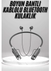 Boyun Bantlı Kulak İçi Kablolu Yüksek Ses Kaliteli Bluetooth Kulaklık