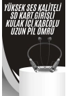 Boyun Bantlı Kulak İçi Kablolu Yüksek Ses Kaliteli Bluetooth Kulaklık