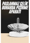 Buharda Pişirme Haşlama Aparatı Açılır Kapanır Paslanmaz Çelik Sebze Haşlama