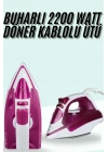 Buharlı Ütü 2200 Watt Seramik Tabanlı Taşınabilir Kablolu Ütü
