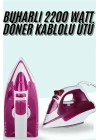 Buharlı Ütü 2200 Watt Seramik Tabanlı Taşınabilir Kablolu Ütü
