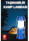 Büyük Boy Güneş Enerjili Kamp Feneri Işıldak Lamba USB Şarjlı