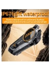 C50 2x Motosiklet Intercom Kask Kulaklık 1500 Mah Rgb Işıklı Çift Eşleşme