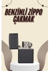 Çakmak Parlak Siyah Zippo Benzinli Çakmak Cep Boy Doldurulabilir