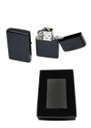 Çakmak Parlak Siyah Zippo Benzinli Çakmak Cep Boy Doldurulabilir