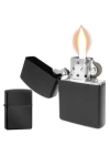 Çakmak Parlak Siyah Zippo Benzinli Çakmak Cep Boy Doldurulabilir
