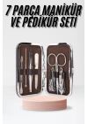 Çantalı 7 Parça Manikür Pedikür Seti Tırnak Makası Cımbız Törpü