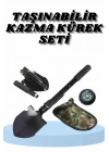Çelik Katlanır Fonksiyonel Kamp Kazma Kürek Ve Kesme Aleti Seti Küçük Kazma Kürek Seti