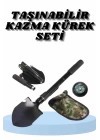 Çelik Katlanır Fonksiyonel Kamp Kazma Kürek Ve Kesme Aleti Seti Küçük Kazma Kürek Seti