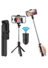 Cep Telefonu Tripod Standı Manyetik Selfie Sopa Bluetooth Uzaktan Kumandalı